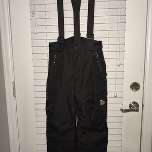 Kids Black Snow Pants